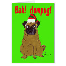 Pug Holiday Greeting Card