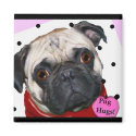 pug hugs magnet by Dianiemacdesigns pug hugs magnet