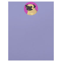 Pug in a Pink Circle letterhead by doggydoodles Pug in a Pink Circle letterhead
