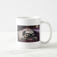 Pug In Glasses Mugs