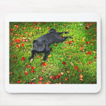 Pug in the park mousepads by doradoimaging09 Pug in the park mousepads