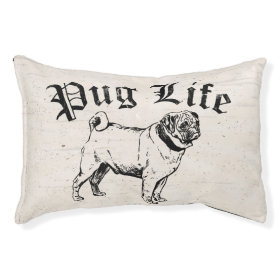Pug Life Funny Dog Gangster Small Dog Bed