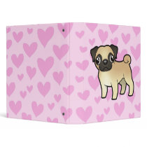 Pug Love Vinyl Binder