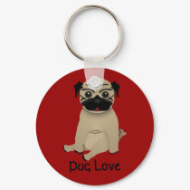 Pug Love keychain