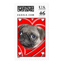 PUG LOVE postage by Helgestyle PUG LOVE postage