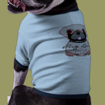 Pug Love With Text pet clothing
