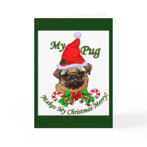 Pug  Lovers Christmas Gifts cards