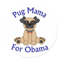 Pug Mama For Obama Tees and Gifts