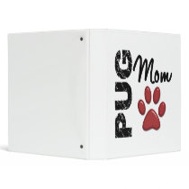 Pug Mom 2 3 Ring Binders