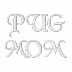 Pug Mom Embroidery Shirt embroideredshirt
