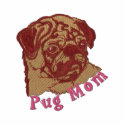 Pug Mom Emrboidered Tees and Sweats - Pink embroidered shirts by PugsNPals Pug Mom Emrboidered Tees and Sweats - Pink embroidered shirts
