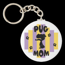 Pug Mom Keychain keychains