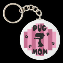 Pug Mom Keychain keychains