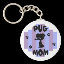 Pug Mom Keychain keychains