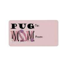 Pug MOM Personalized Address Labels