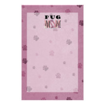 Pug MOM Personalized Stationery