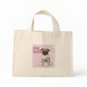 Pug Mom Tote Bag by Petgraphics Pug Mom Tote Bag