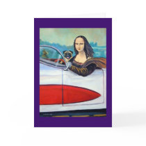 Pug & Mona Lisa in Corvette Cards