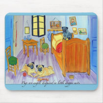 Pug Mousepad by Dogartist Pug Mousepad