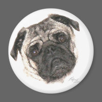 Pug Mug Magnet