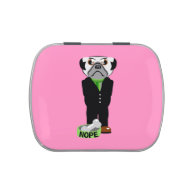 Pug Nope Jelly Belly Candy Tins