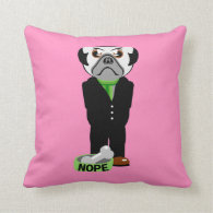 Pug Nope Pillow