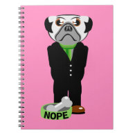 Pug Nope Spiral Notebooks
