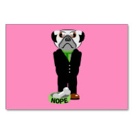Pug Nope Table Cards