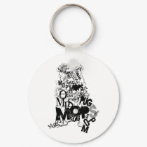 Pug of types keychains