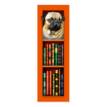 Pug Orange Bookmark Business Cards