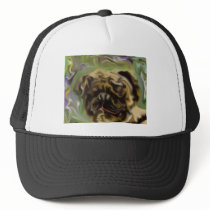Pug Paint Trucker Hats