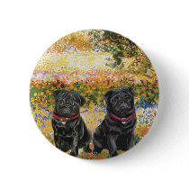 Pug Pair (black) - Garden (VG) buttons