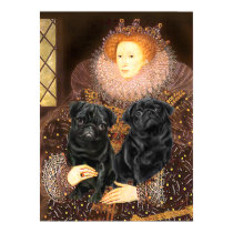 Pug Pair (black) - Queen posters