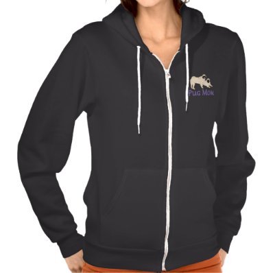 Pug Pair Dog Mom Hooded Pullovers