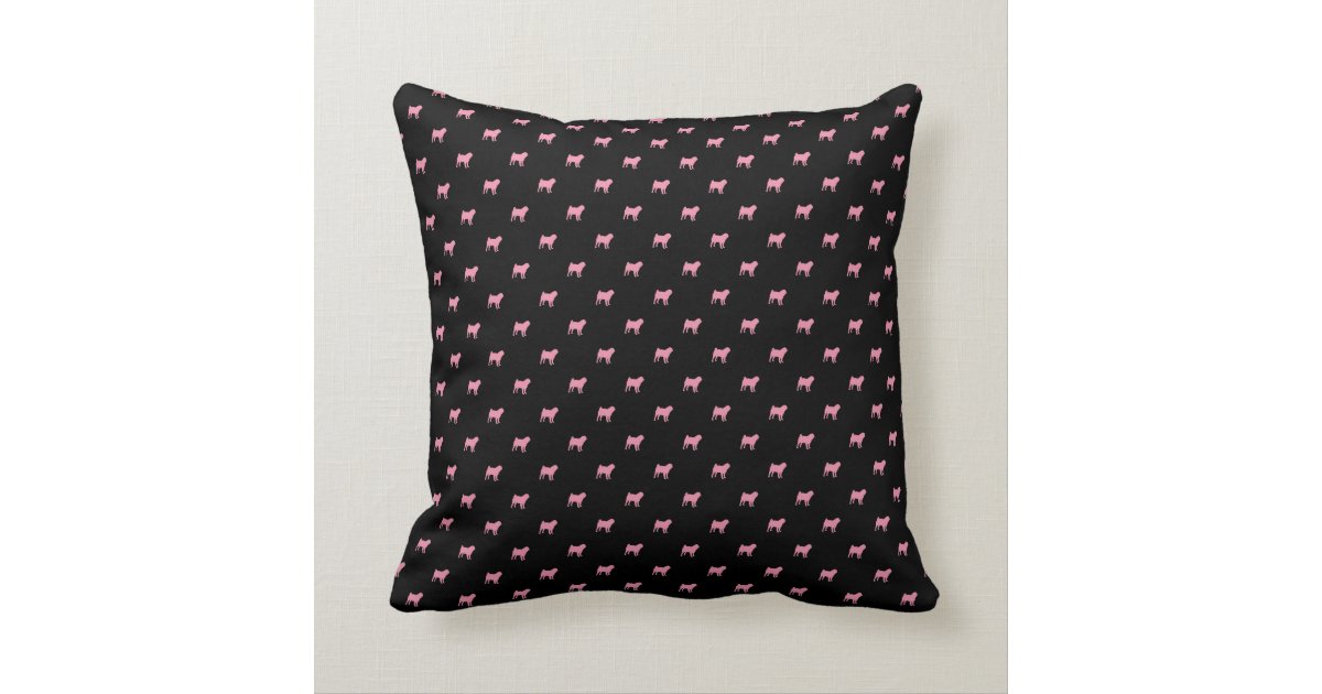 Pug pattern reversible pillow #1 Zazzle