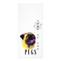 Pug Paws Up Rack Cards rack cards by jaisjewels Pug Paws Up Rack Cards rack cards