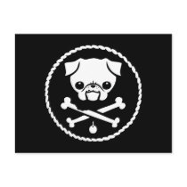 Pug Pirate Post Card