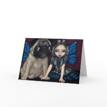 "Pug Pixie" Greeting Card