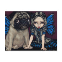 "Pug Pixie" Postcard