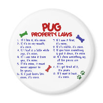 PUG Property Laws 2 Refrigerator Magnet