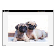 Pug puppies laptop skin