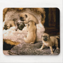 Pug Puppies Mousepad by normagolden Pug Puppies Mousepad