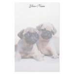 Pug puppies stationary stationery design