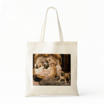 Pug Puppies Tote Bag