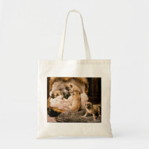 Pug Puppies Tote Bag