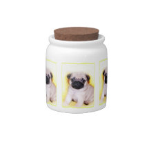 Pug Puppy Candy Jar