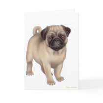 Pug Puppy Greeting Card