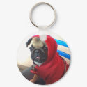 Pug Puppy Hoodie Keychain