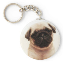 Pug puppy keychain