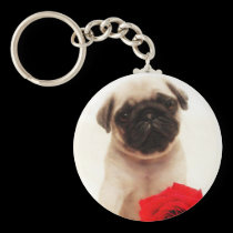 Pug puppy keychain keychains